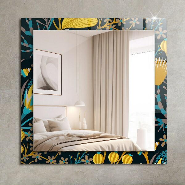 Printed mirror Petal motifs