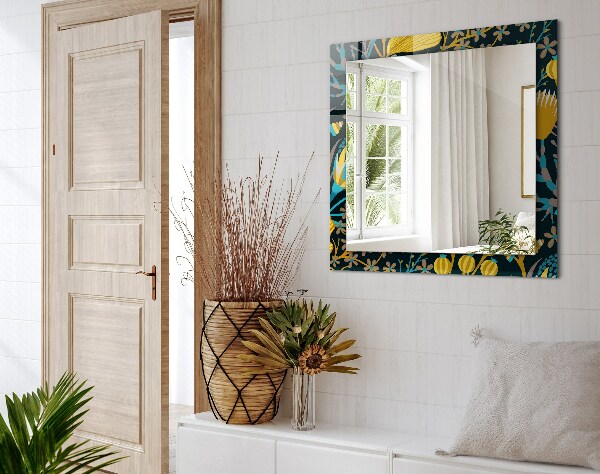 Printed mirror Petal motifs