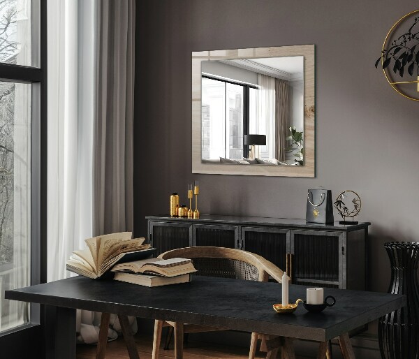 Wall mirror decor Knotted wood