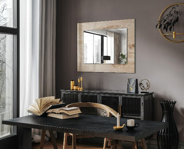 Wall mirror decor Knotted wood