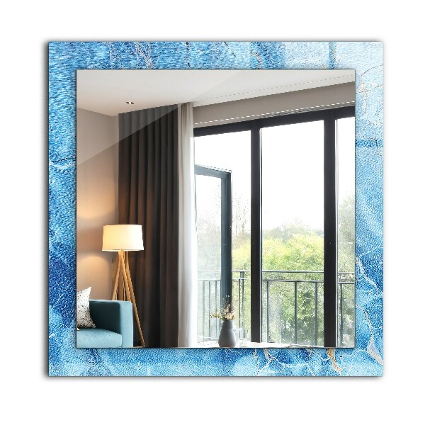 Printed mirror Blue marble designs