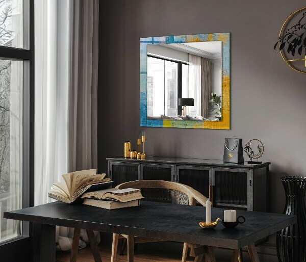Mirror frame with print Abstract oil painting