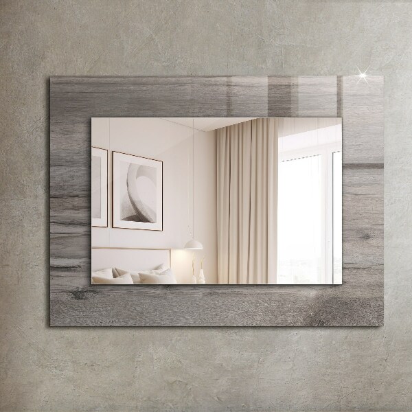 Printed mirror Texture of a wooden plank