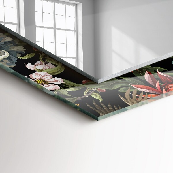 Decorative mirror Flowers and birds