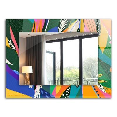 Wall mirror design Coloured abstract motif