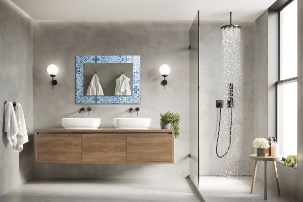 Decorative mirror Abstract marble motif