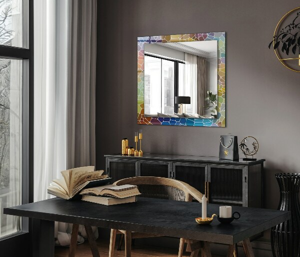 Wall mirror decor Flowers and leaves