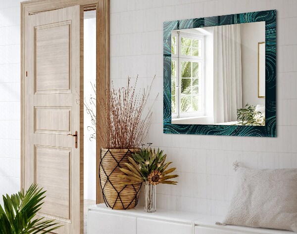 Mirror frame with print Textured stone