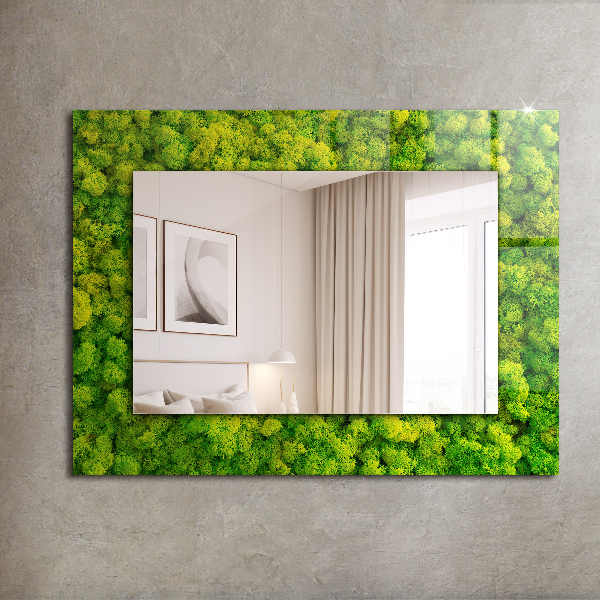 Printed mirror Smooth white stone