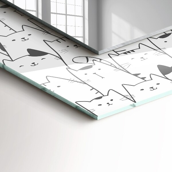 Wall mirror design Tukan jungle leaves