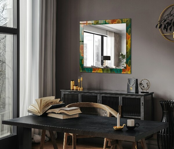 Decorative mirror Skull-shaped roses