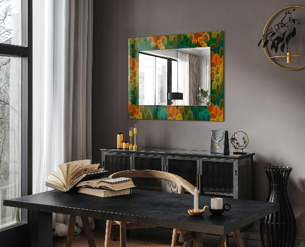 Decorative mirror Skull-shaped roses