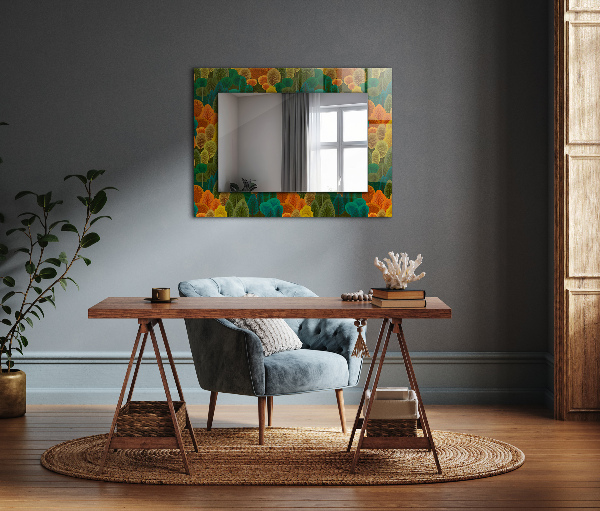 Decorative mirror Skull-shaped roses