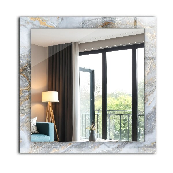 Wall mirror decor Path of coloured flowers