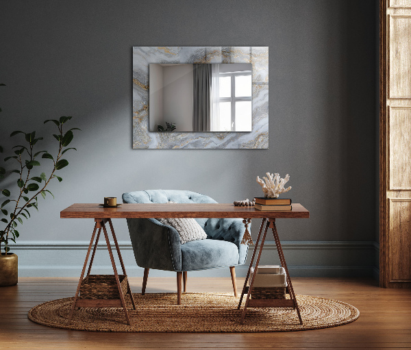 Wall mirror decor Path of coloured flowers