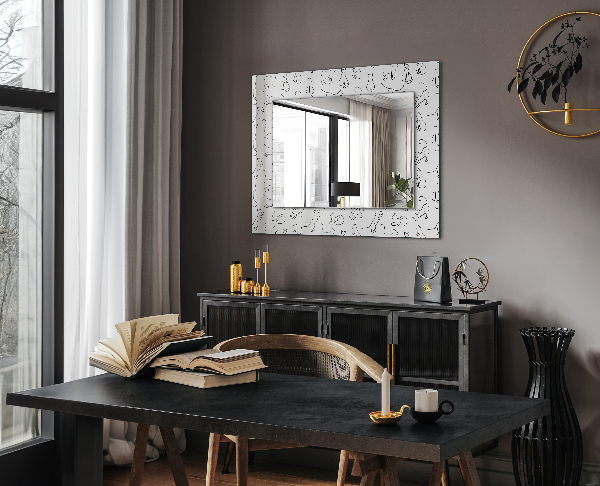 Printed mirror Green leaves