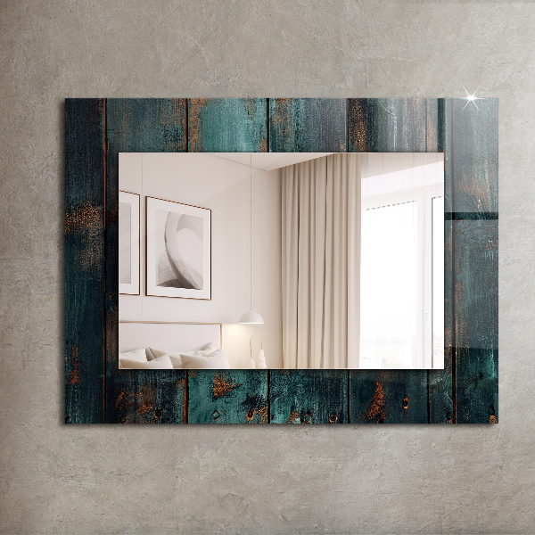 Wall mirror decor Coloured tropical leaves