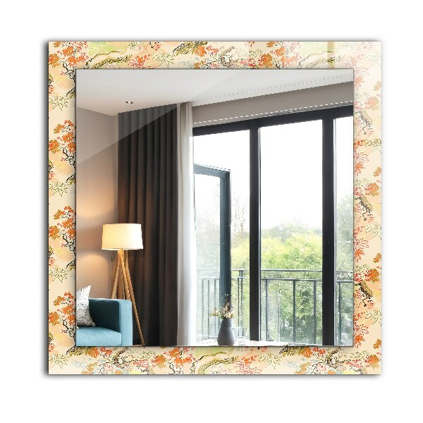 Wall mirror decor Black and white geometric pattern