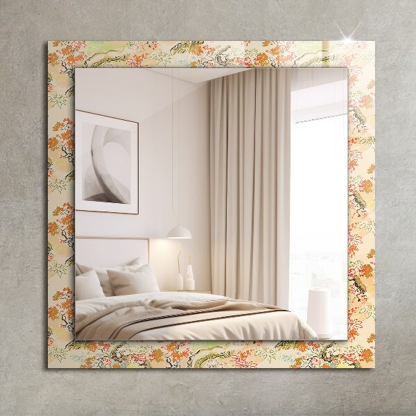 Wall mirror decor Black and white geometric pattern