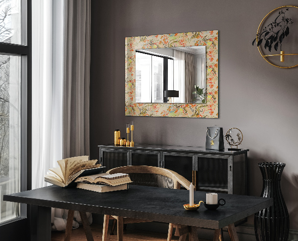 Wall mirror decor Black and white geometric pattern