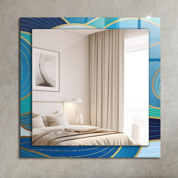 Decorative mirror Easter egg white leaves