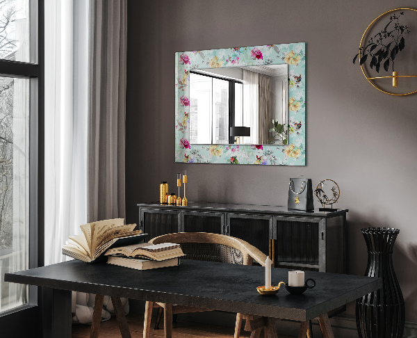 Mirror frame with print Volcanic lava