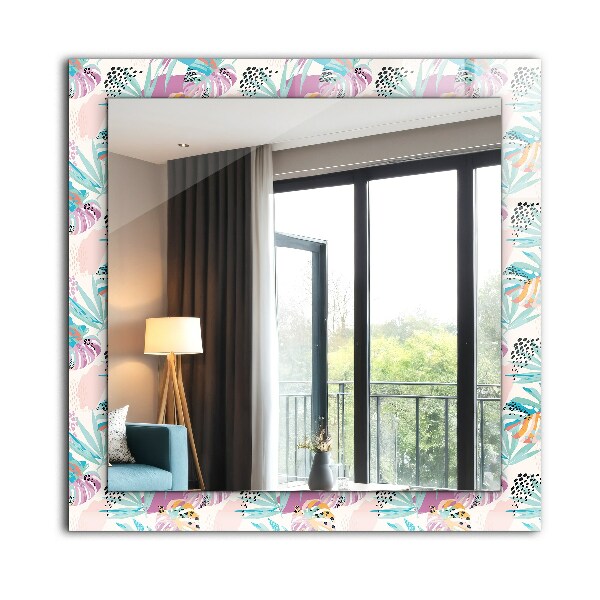 Wall mirror design Abstract coloured waves