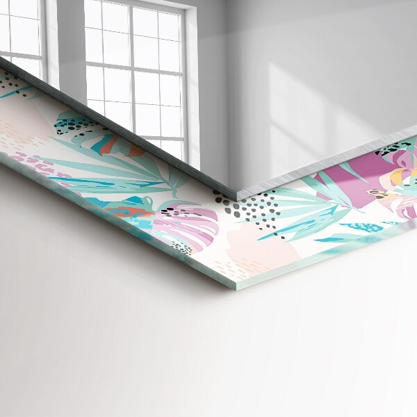 Wall mirror design Abstract coloured waves