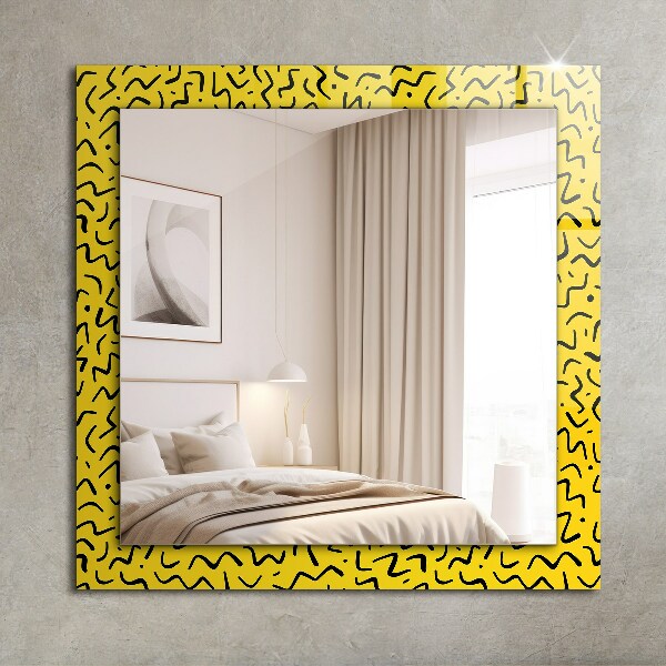 Decorative mirror Blue abstract art