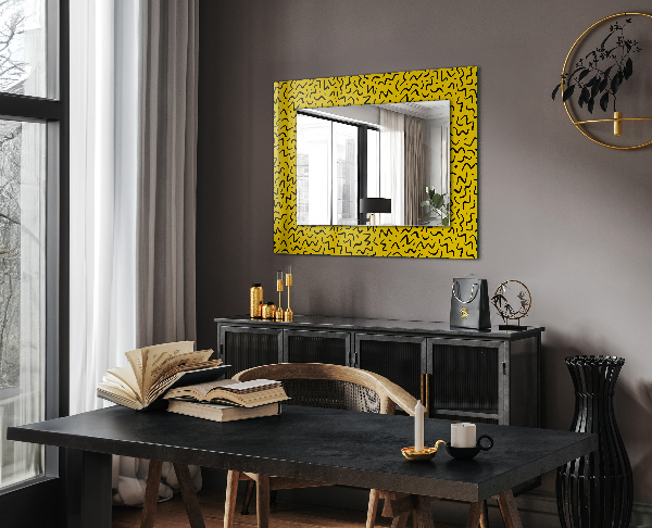Decorative mirror Blue abstract art