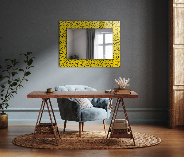 Decorative mirror Blue abstract art