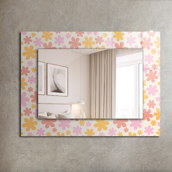 Mirror frame with print Monstrous leaf