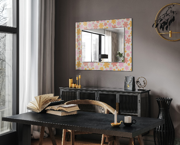 Mirror frame with print Monstrous leaf