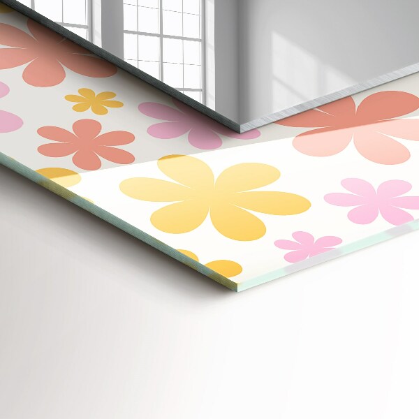 Mirror frame with print Monstrous leaf