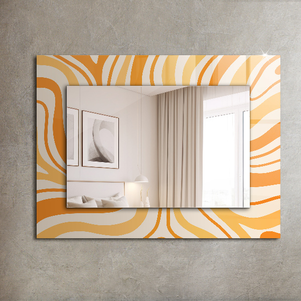 Wall mirror decor Black and grey motif