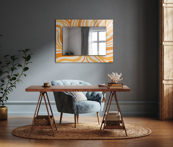 Wall mirror decor Black and grey motif