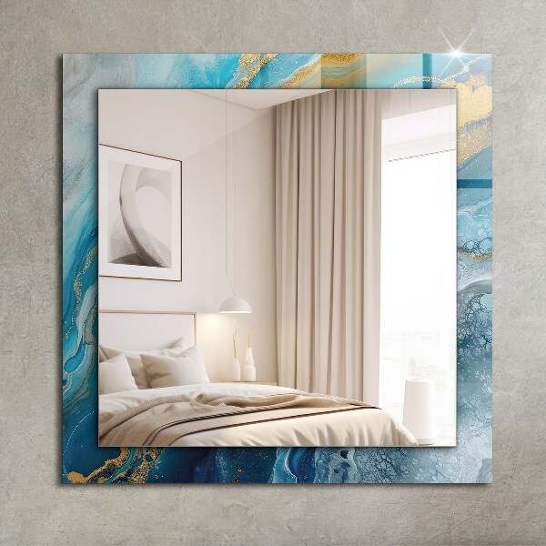 Decorative mirror Astratta fringes in marble