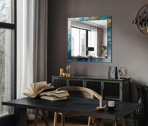 Decorative mirror Astratta fringes in marble