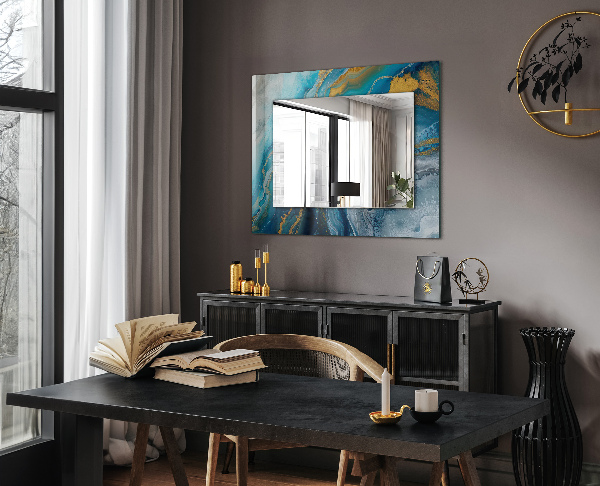 Decorative mirror Astratta fringes in marble