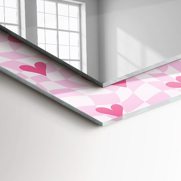 Wall mirror decor Pink cups