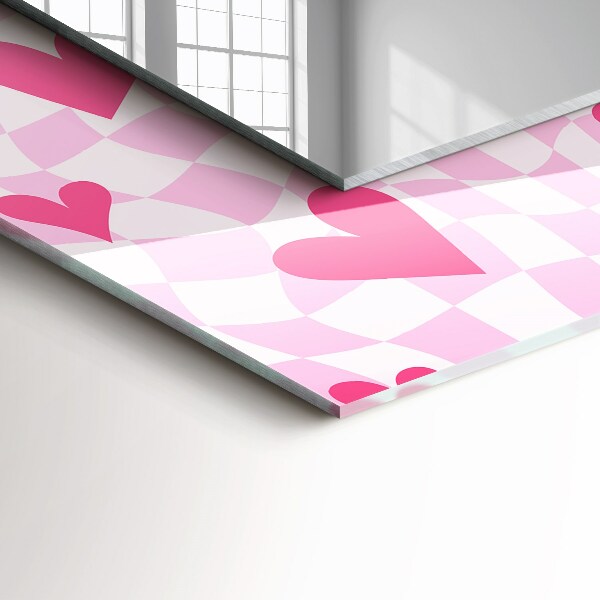 Wall mirror decor Pink cups