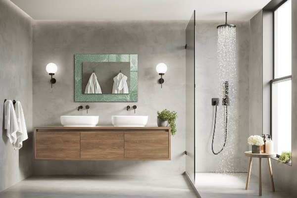 Wall mirror design Ginkgo mist