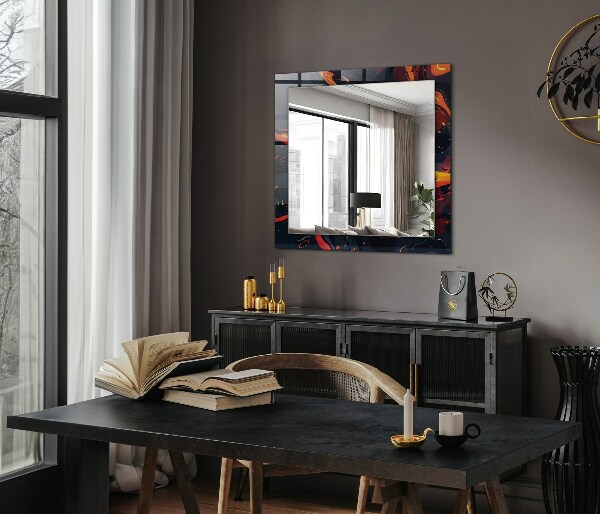 Decorative mirror Volcanic lava
