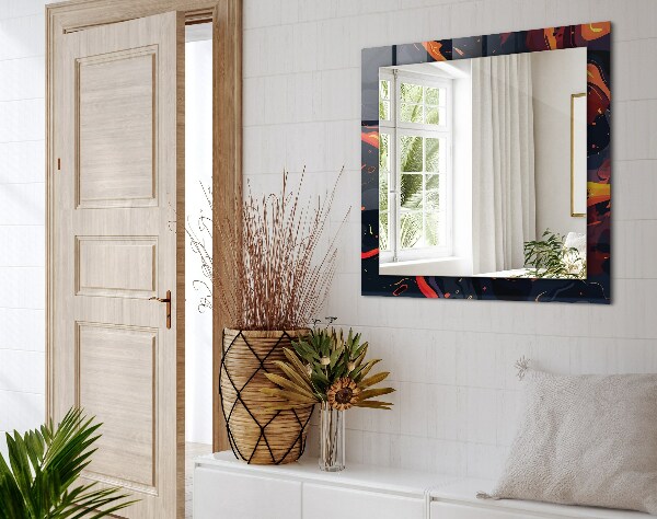 Decorative mirror Volcanic lava
