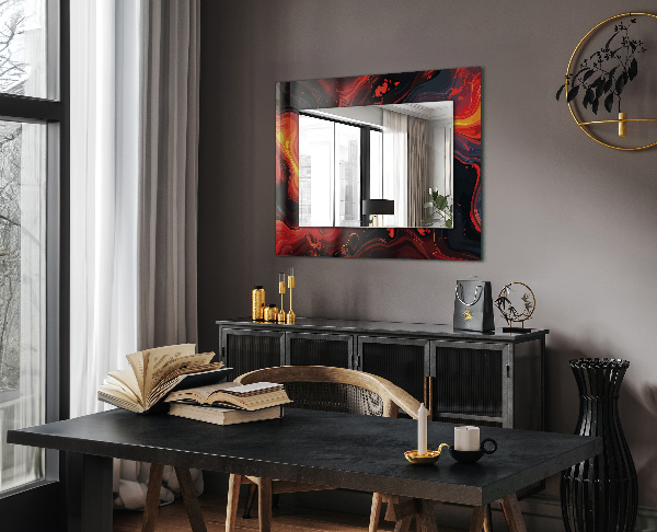 Wall mirror decor Astrata coloured lava