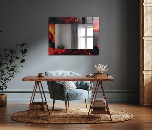 Wall mirror decor Astrata coloured lava