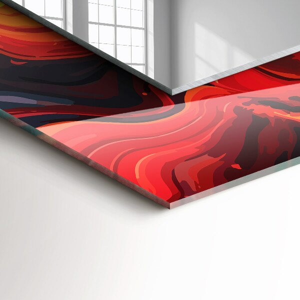 Wall mirror decor Astrata coloured lava