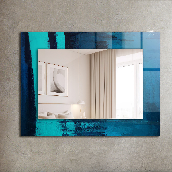 Printed mirror Astrata blue art