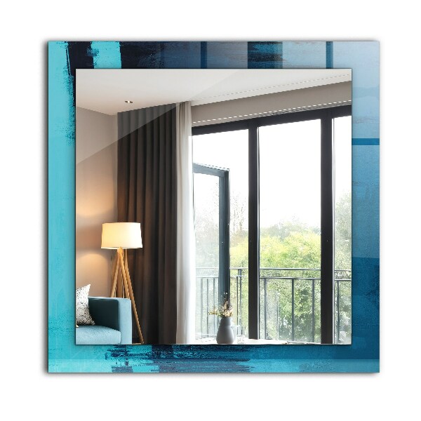 Printed mirror Astrata blue art