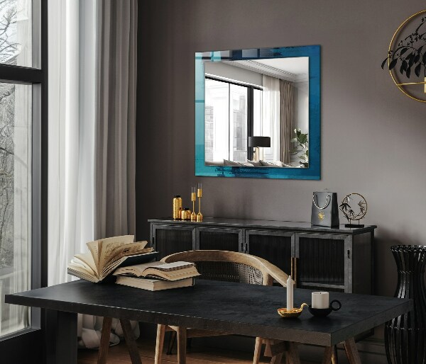 Printed mirror Astrata blue art